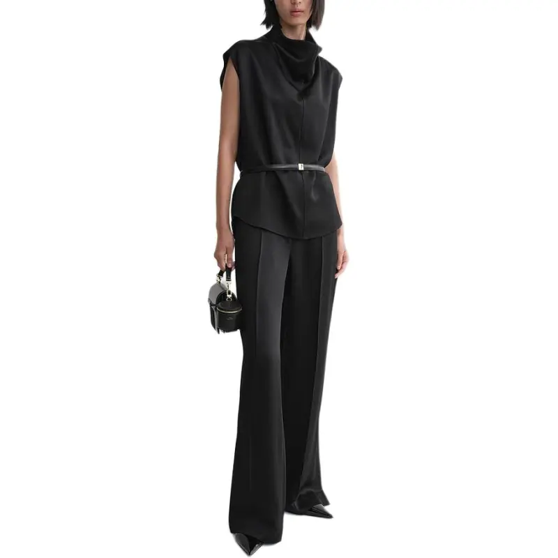 TOTEME Funnel Neck Sleeveless Top-1