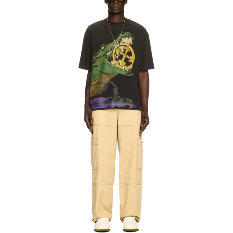 OFF WHITE Logo Embroidered Cargo Pants-2