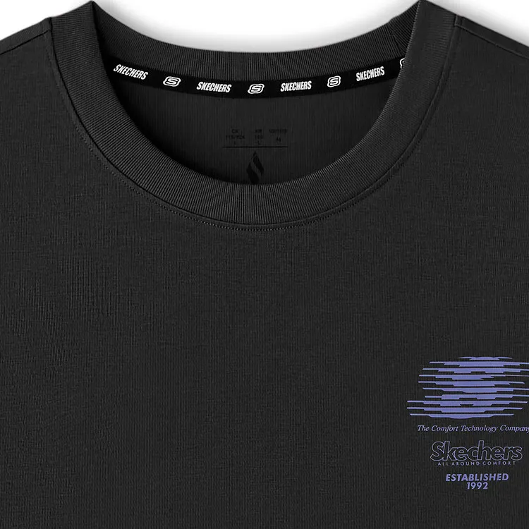 Skechers Sports Life Collection T Shirt Unisex Carbon Black-4