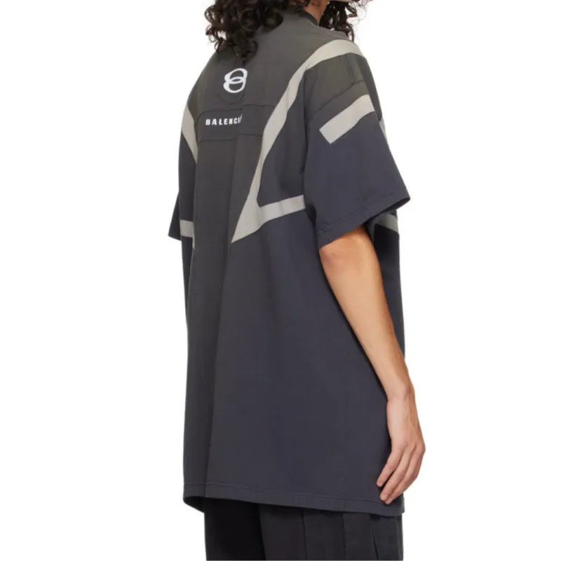 Balenciaga Unity Sports Icon Washed Out Biker T Shirt-8