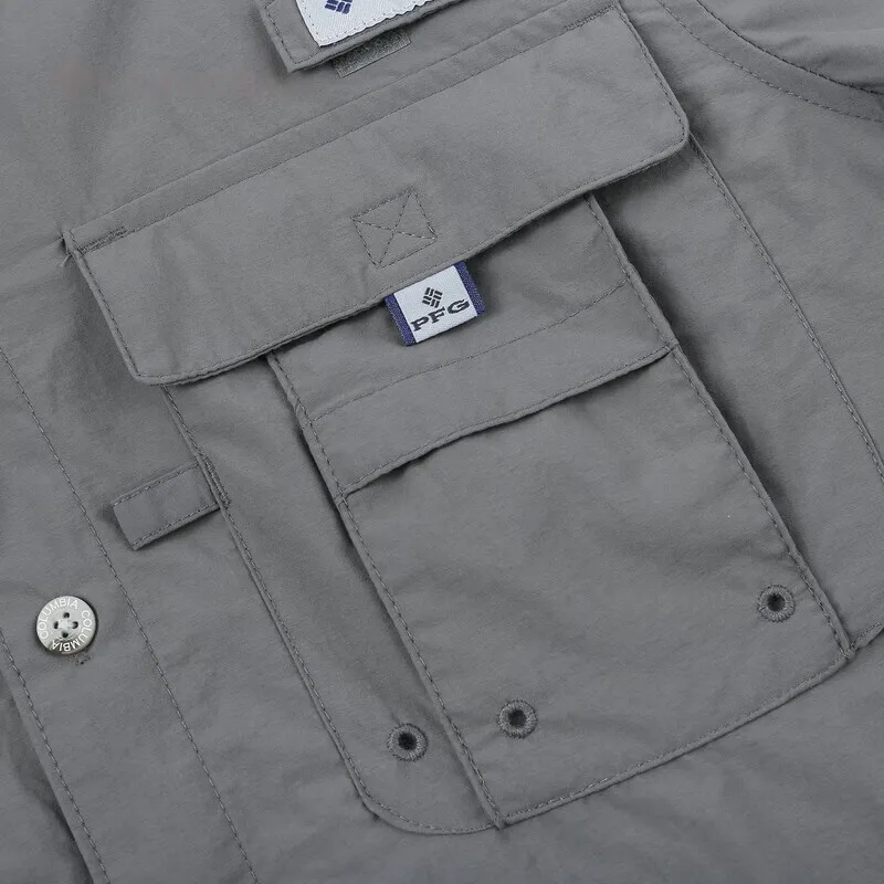 Columbia PFG Shirts Unisex Gray-2