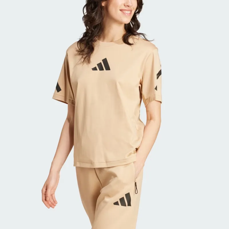 Adidas Women's Z.N.E. T Shirt Magic Beige-3