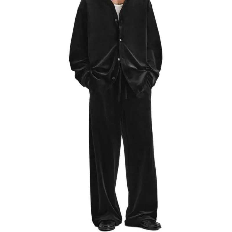 ZARA Casual Pants Men Black-2