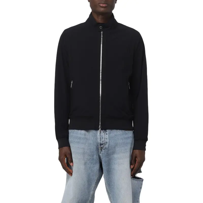 Moorer Zip-up Long Sleeved Bomber Jacket-2