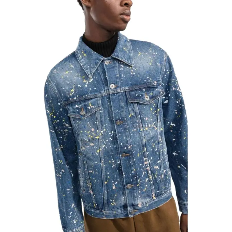 OFF WHITE Paint Skate Denim Jacket-4