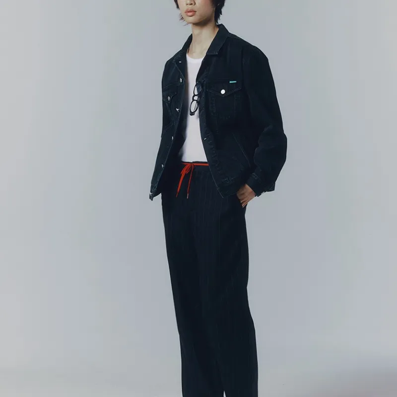 Mmlg SS25 Denim Jacket Unisex Black-2