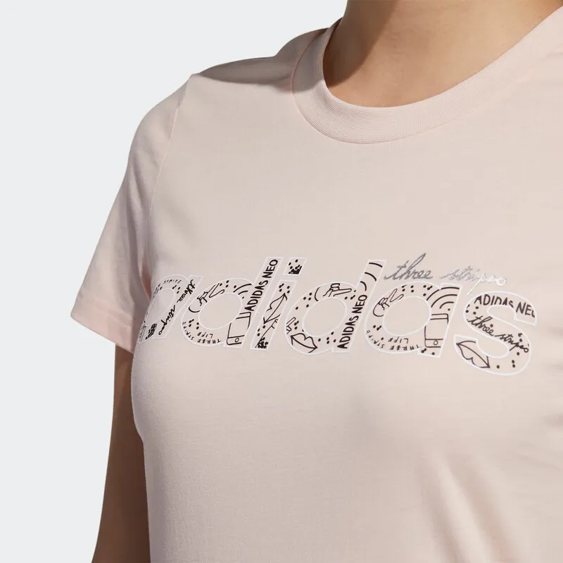 Adidas T Shirts Women's Light Pink-4