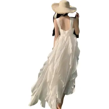 Icicofficial Slip Dresses Women's Apricot