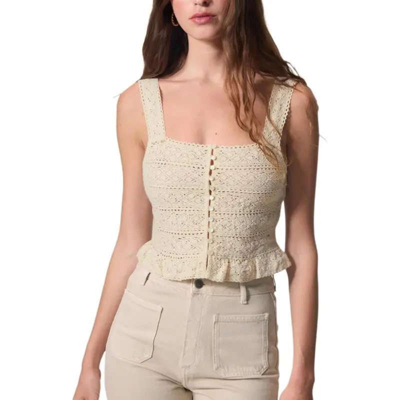 Rouje Tank Tops Women's Hemp Rope Color-1