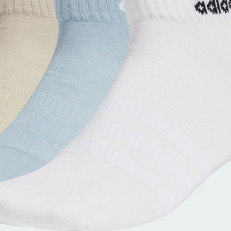 Adidas Ankle Socks Unisex 3 Pack White/Blue/Light Gray-2