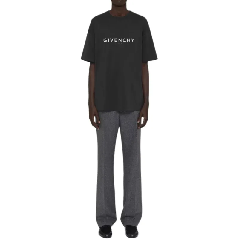 Givenchy Slim Fit Reverse Print T Shirt-2