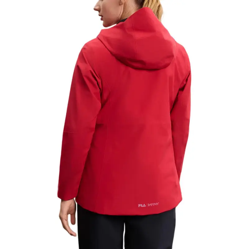 FILA Water Resistant Windbreaker Jacket Women's Dark Brier Red-4