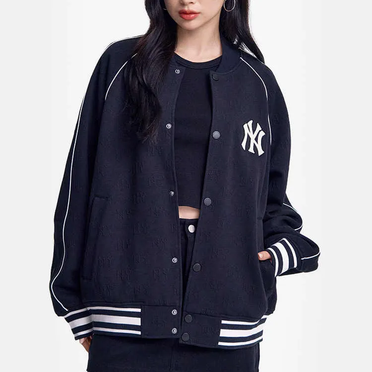 MLB New York Yankees Baseball Jacket Unisex Black-2