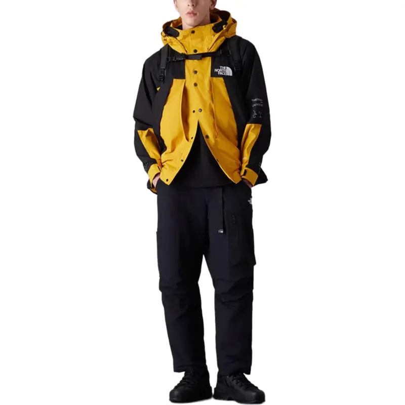 THE NORTH FACE Water Resistant Windproof Breathable Windbreaker Jacket Men's Yellow-1