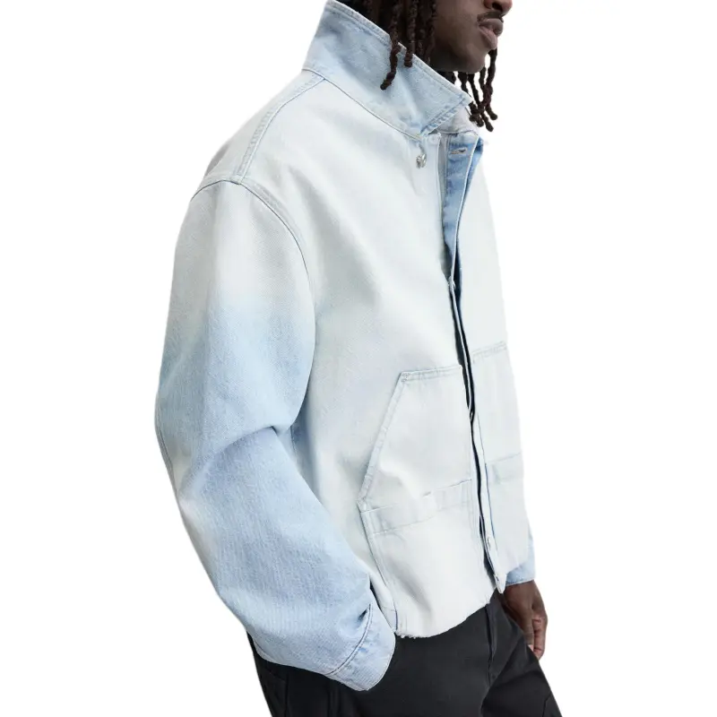 ZARA Denim Jacket Men's Light Blue-4