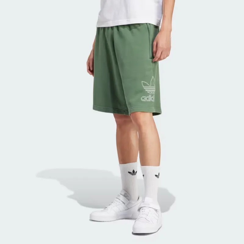 adidas originals Adicolor Outline Trefoil Shorts Green-1
