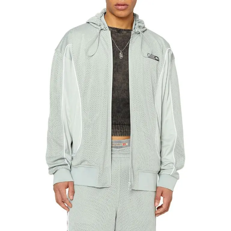 DIESEL Logo patch Zip up Hoodie-2