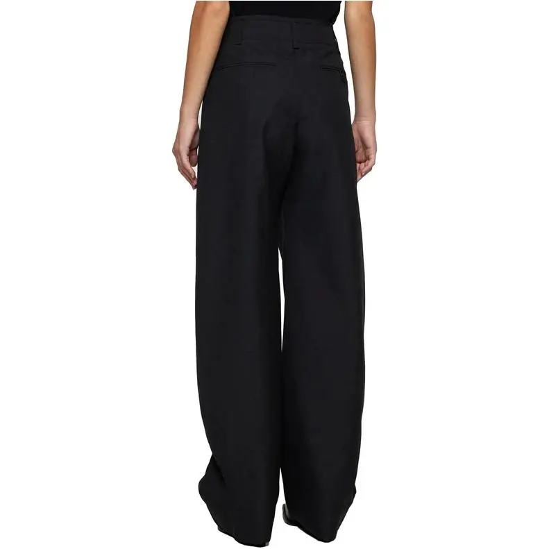 Lemaire Curved Volume Tailored Pants 'Caviar'-4