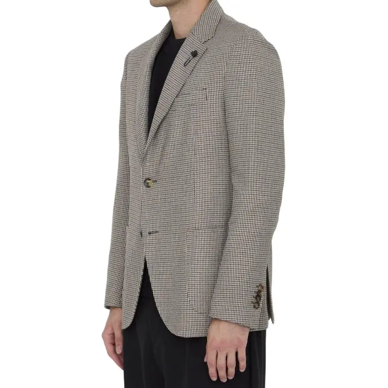 LARDINI Houndstooth pattern Blazer-2