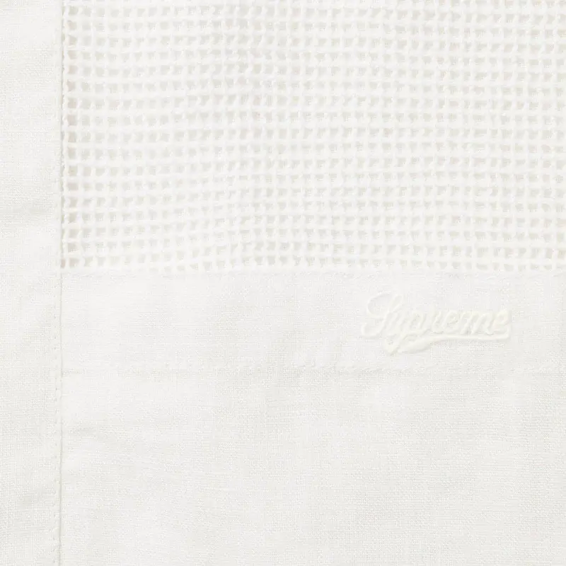 Supreme Mesh Panel Linen S/S Shirt-5