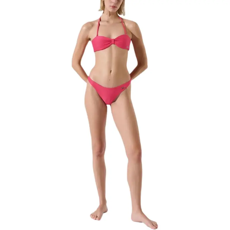 KARL LAGERFELD / Karl Lagerfeld Jeans Ribbed Bandeau Bikini Top-2