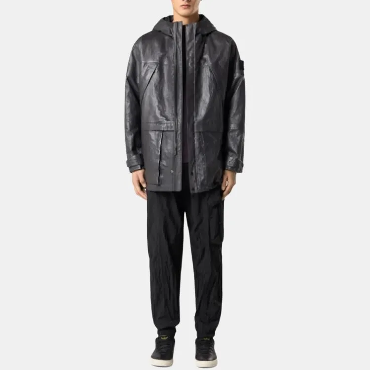 STONE ISLAND Leather Jacket-2