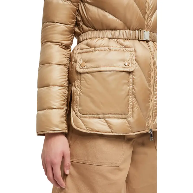 Moncler Down Jacket Women's Camel Beige-4