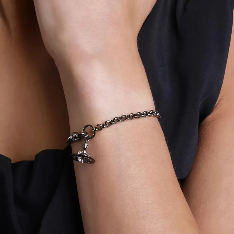 Vivienne Westwood Brass Bracelets Women's Gunmetal Gray-3