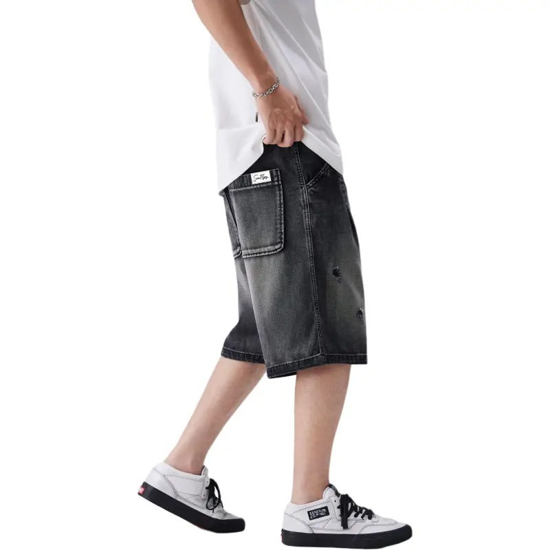 SNOW FLYING Denim Shorts Unisex-6