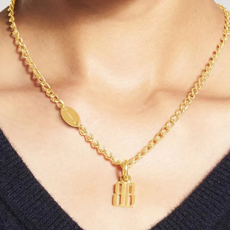 Balenciaga Gold Plated Brass Zinc Alloy Necklaces Women's Gold-3