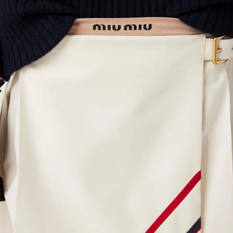 MIU MIU Pleated Mini Skirt-4
