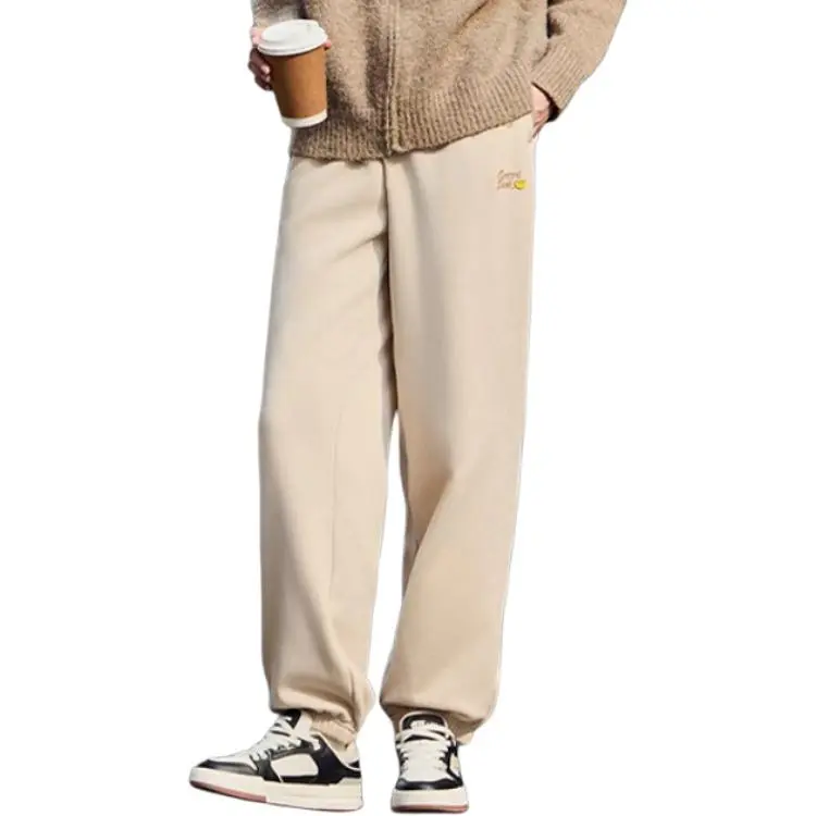 Anta Good Things Happen Knitted Sports Pants Unisex Light Smoke Gray-3