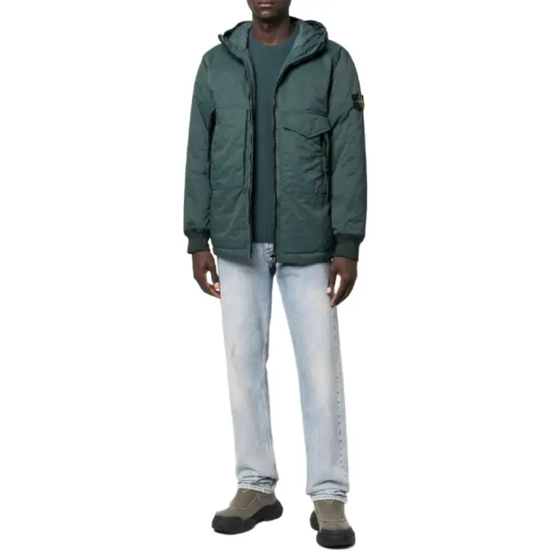 STONE ISLAND Compass Patch Zip Up Padded Jacket-2