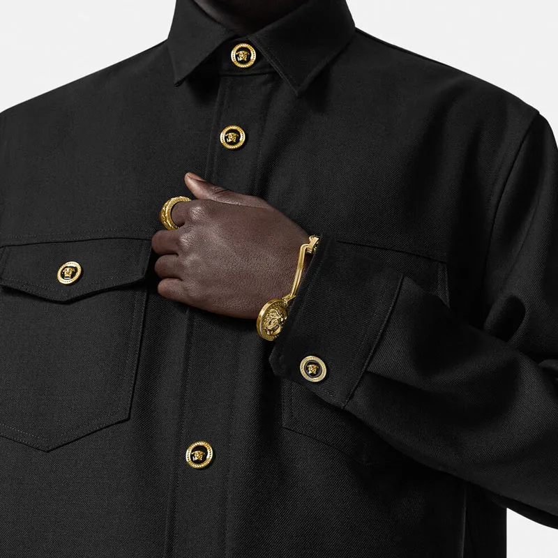 VERSACE Medusa Head Button Up Jacket-4