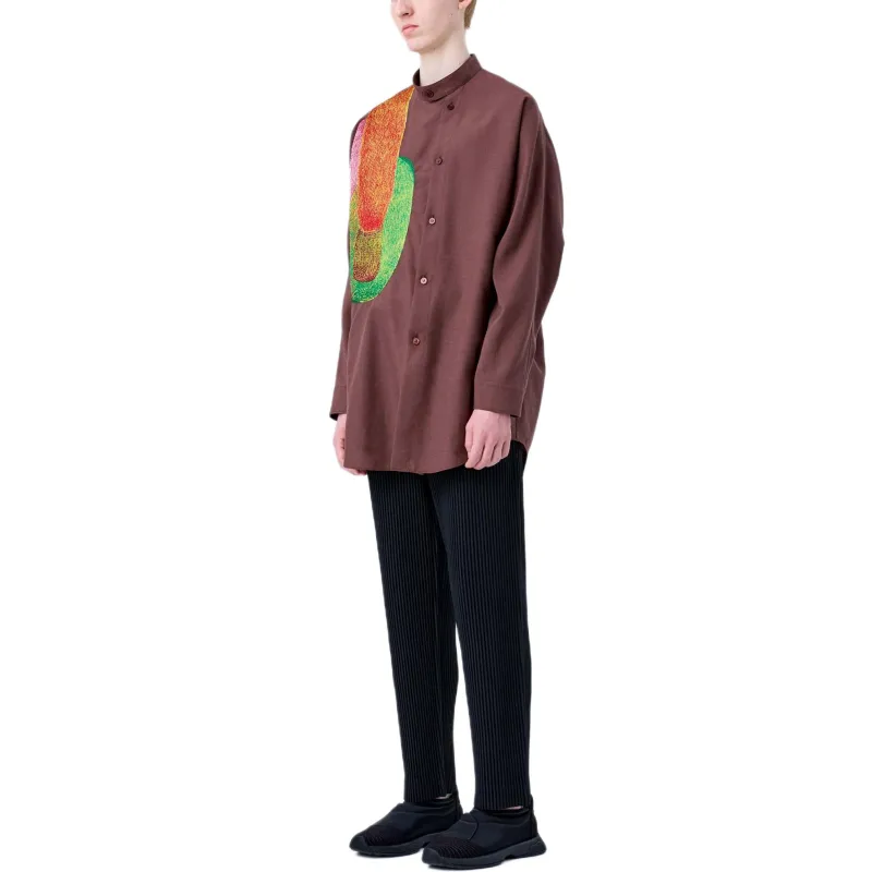Homme Plissé Issey Miyake FW24 Shirt Men's Red & Green-5