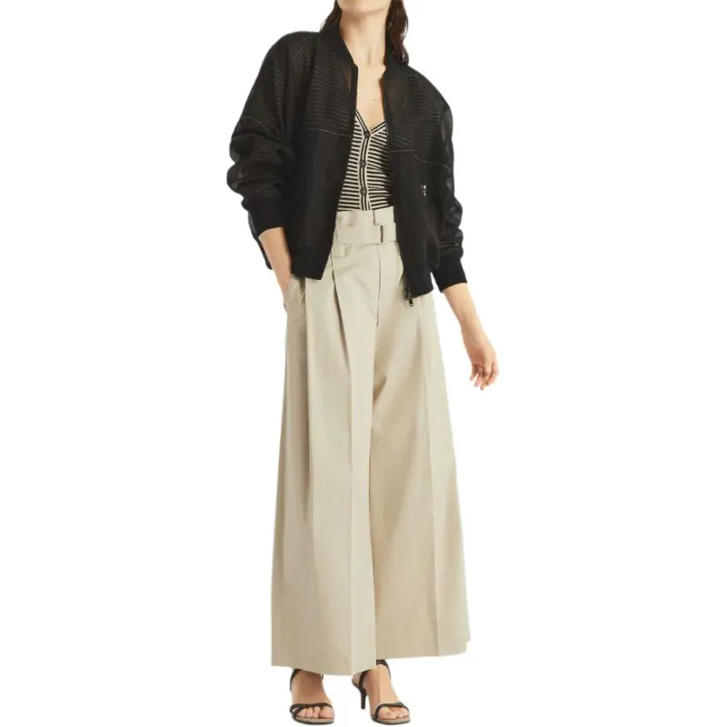 Brunello Cucinelli Shiny Trim Organza Bomber Jacket-3