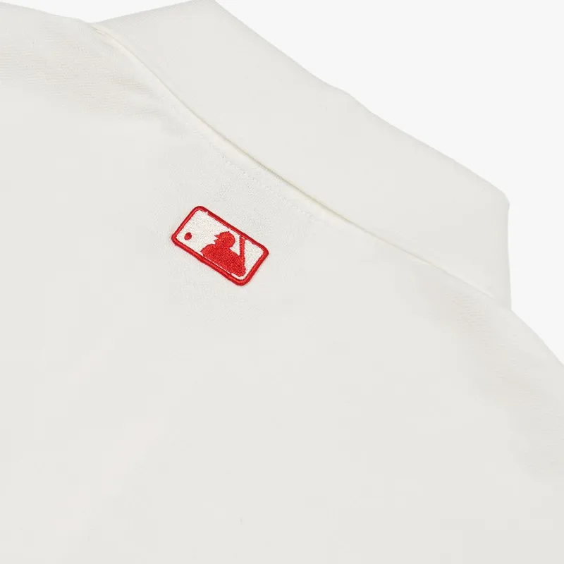 MLB Mlb Base Logo Polo Shirt Men's Ivory White-3