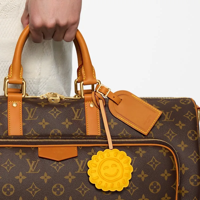 LOUIS VUITTON Canvas Bag Accessory Unisex Yellow-4