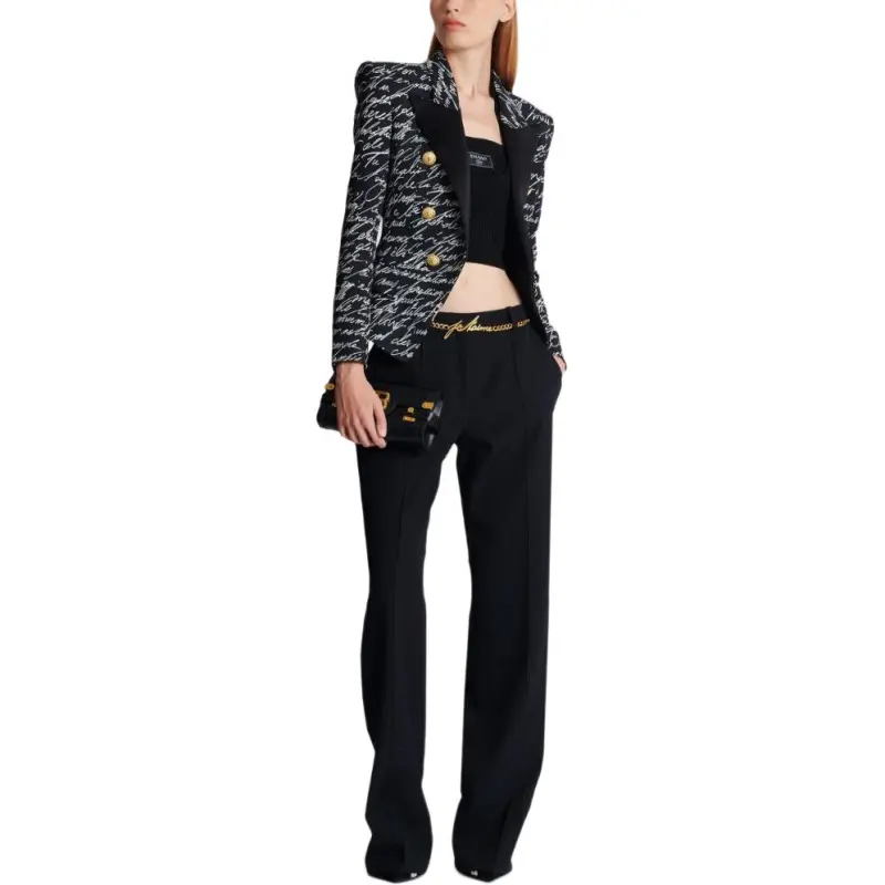 BALMAIN Monogram Button Detailed Blazer-5