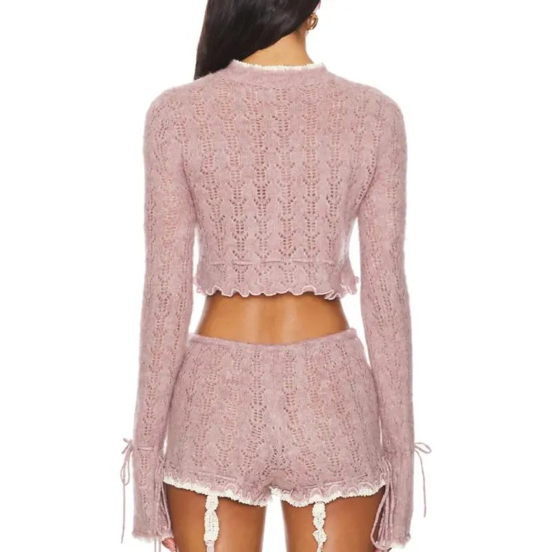 FOR LOVE & LEMONS Crop Top Women's Pink-1