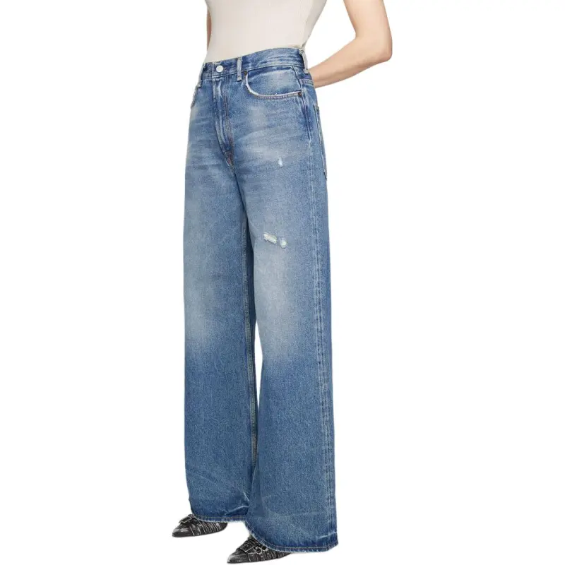 Acne Studios Relaxed Fit 2022F Jeans Mid Blue-3