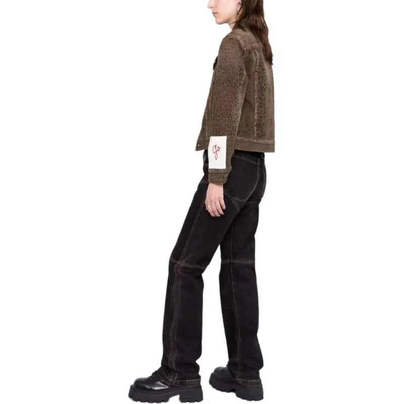 Golden Goose Leopard Pattern Denim Jacket-4