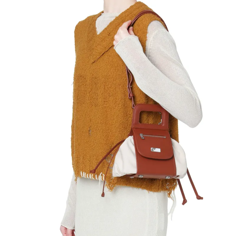 ADER ERROR Canvas With Leather Shoulder Bag Regular Unisex White-3
