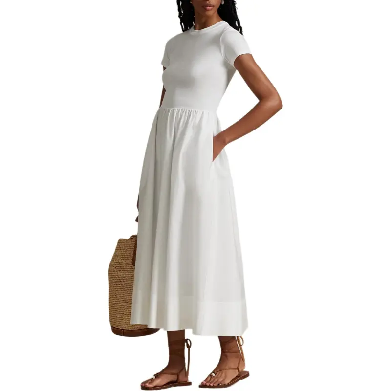Polo Ralph Lauren Short Sleeved Dress Women's White-3