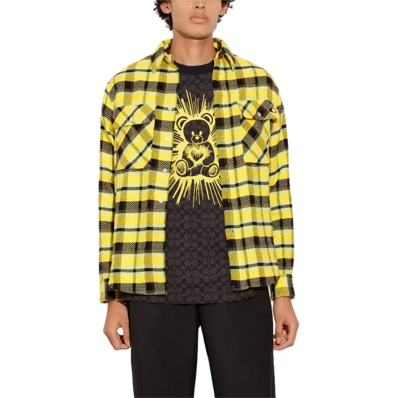 COACH Shirts Men Yellow-1