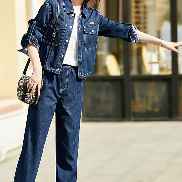 Mo Han Yi Mei Casual Suit Women's Blue-1