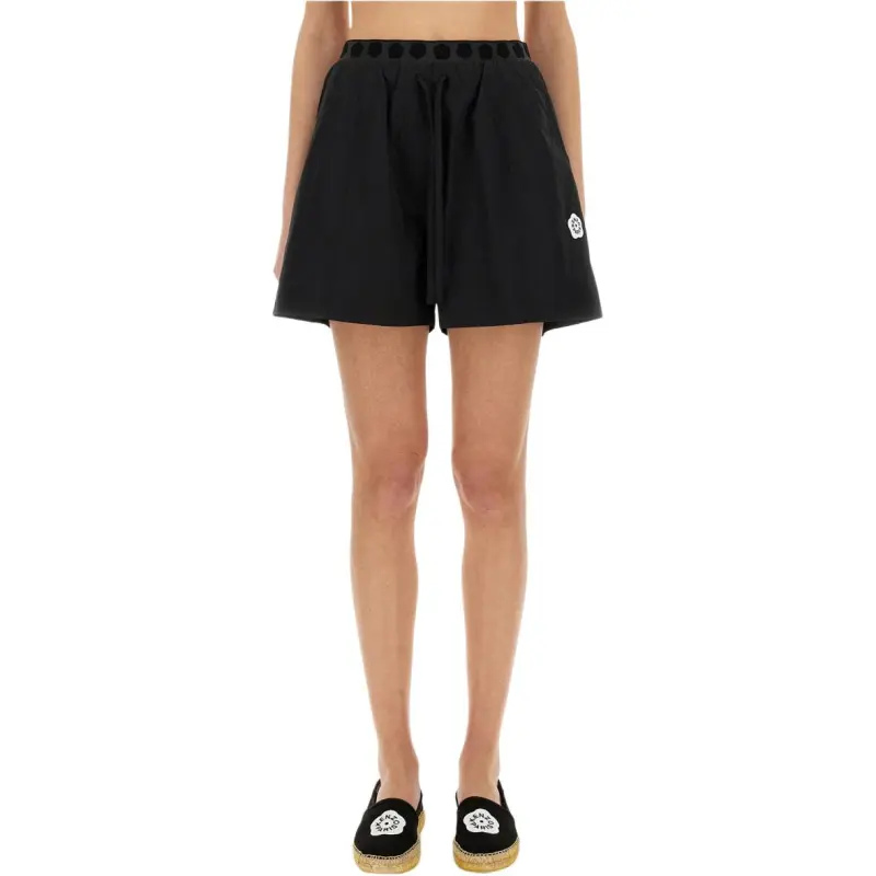 KENZO Boke Flower Patch Drawstring Shorts-1