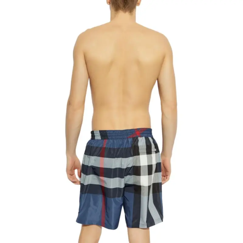 Burberry Checked Drawstring Swim Shorts-3