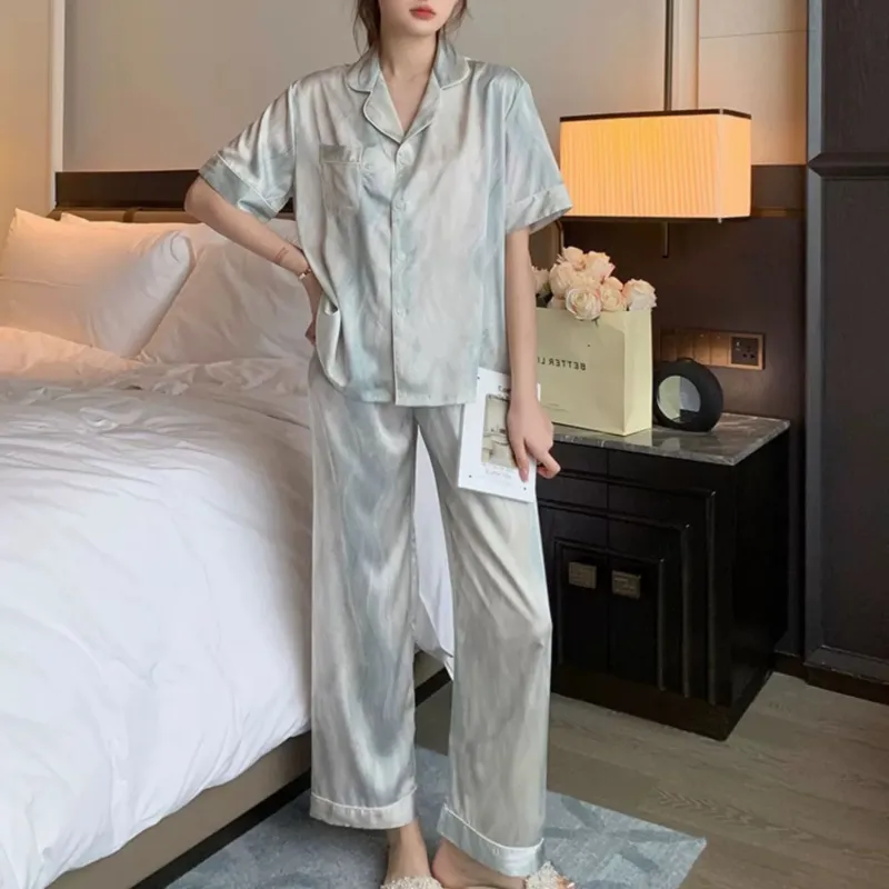 WANANNI Pajama Set Women's Iridescent Green-1