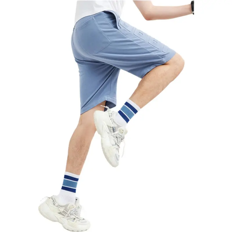 SEPTWOLVES Casual Shorts Men Gray Blue-4